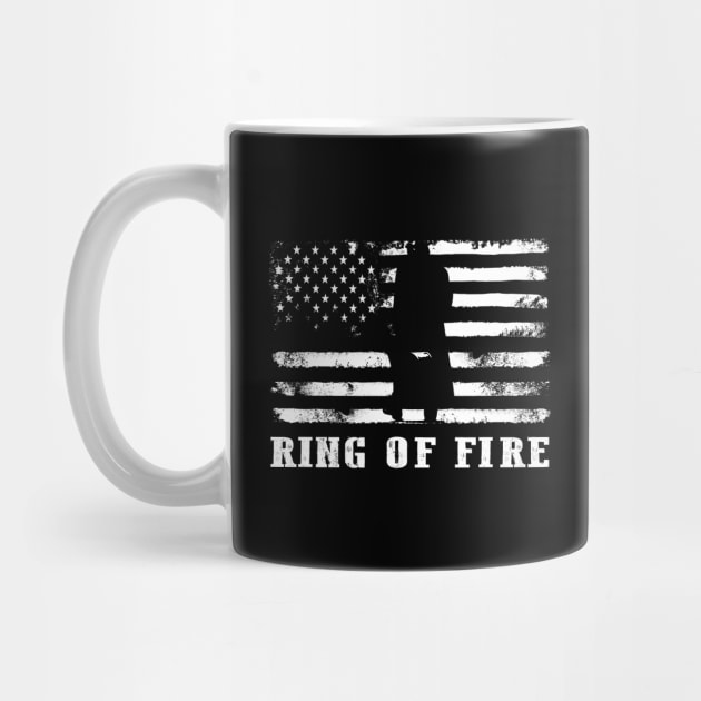 Distressed American Flag Ring of Fire by Symmetry Stunning Portrait